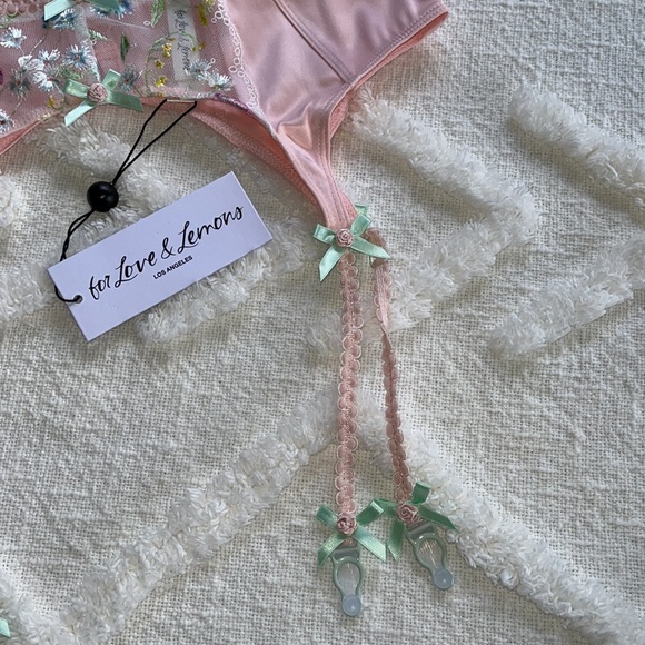 For Love & Lemons Midsummer Floral Garter Belt - Picture 8 of 11